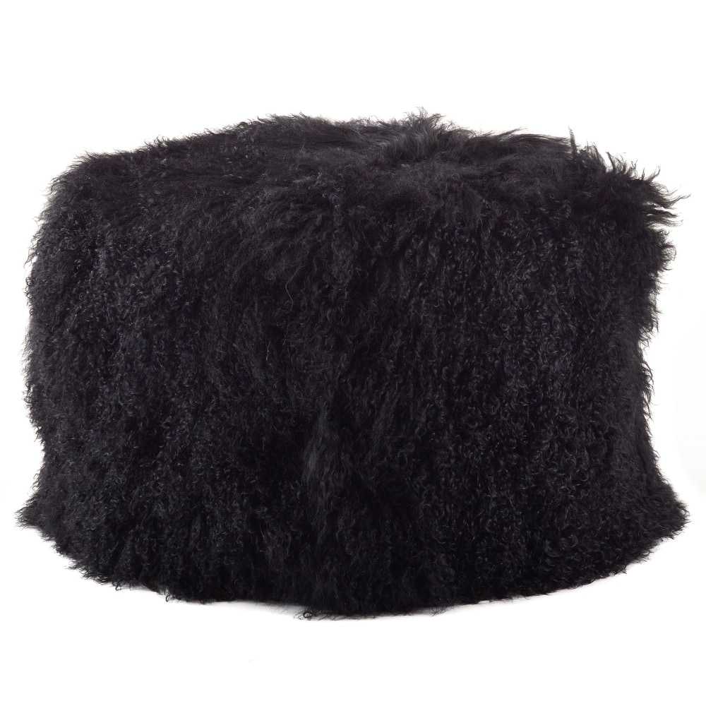 Mongolian Lamb Wool Pouf
