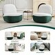 preview thumbnail 45 of 47, 2-Piece Chenille Color Blocking Swivel Chairs Set