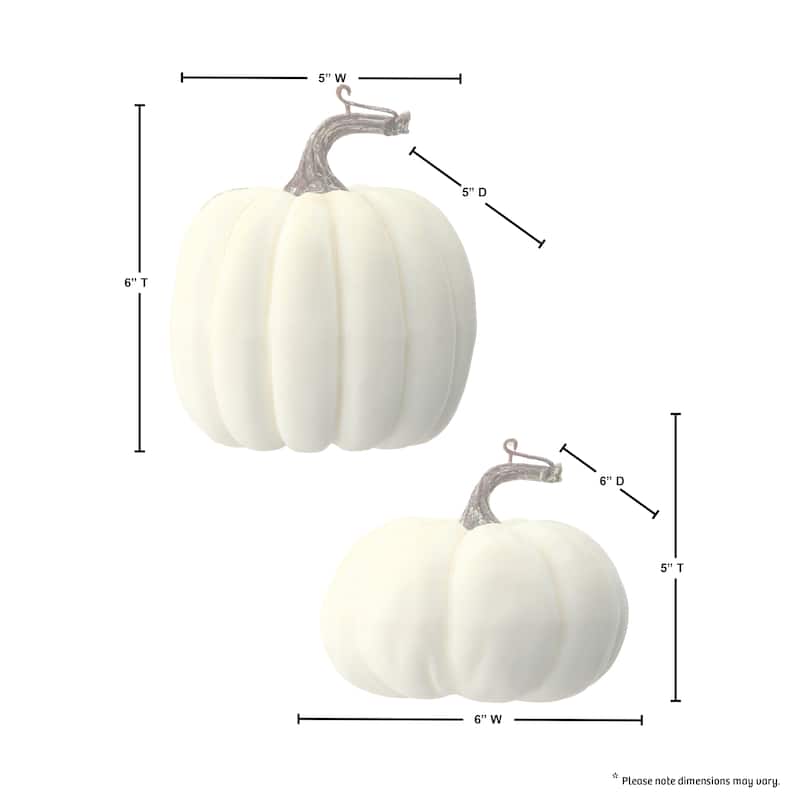 6" Waterproof Weathered Pumpkin Set of 2