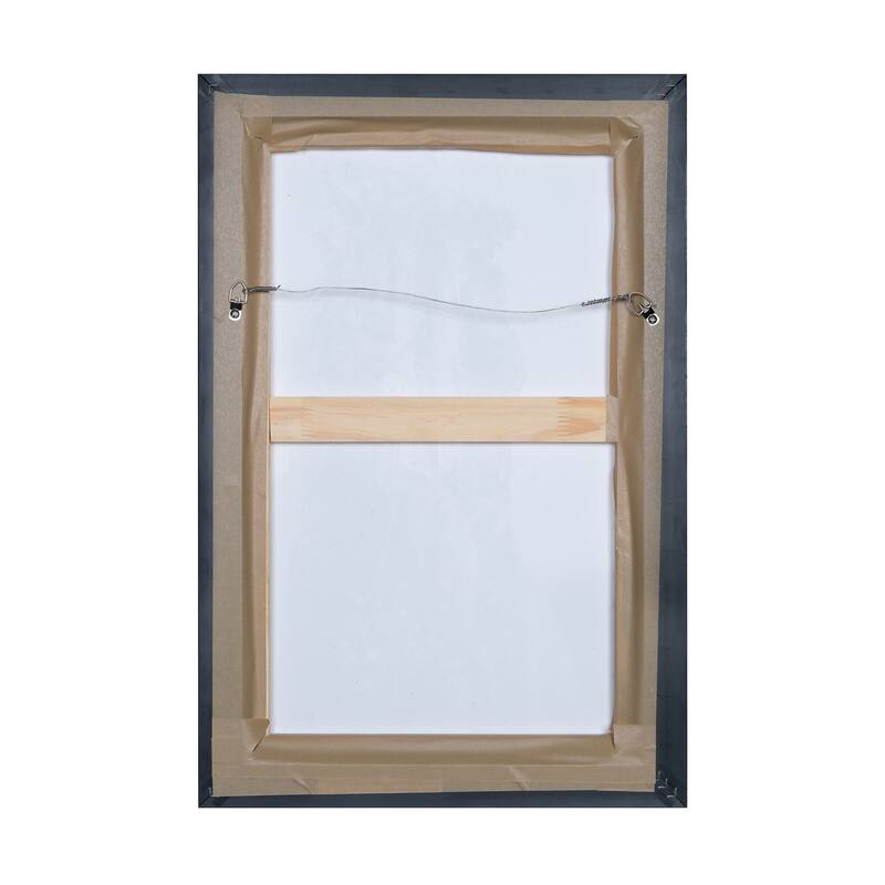 Stratton Home Decor Olive and Eucalyptus Branches Framed Canvas Wall