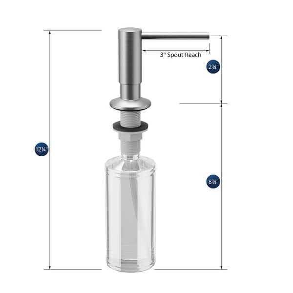 dimension image slide 4 of 9, Karran SD35 Kitchen Soap/Lotion Dispenser