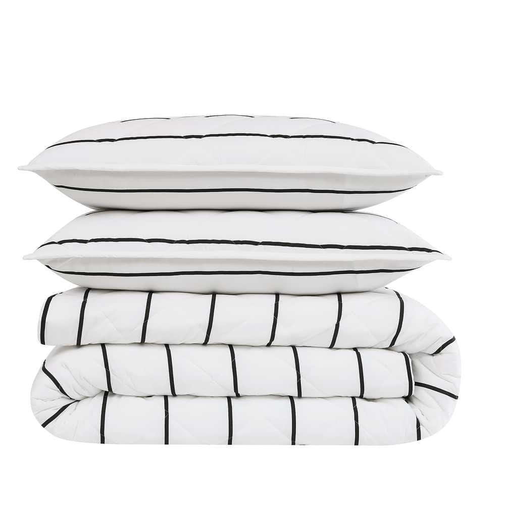 Brooklyn Loom Hayward Stripe 3 Piece Quilt Set