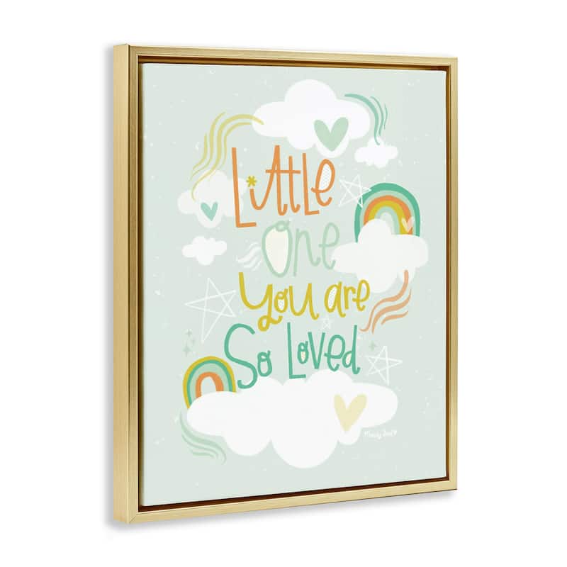 Stupell Little One You Are Loved Framed Floater Canvas Wall Art Design By Mandy Ford Art + Illustration