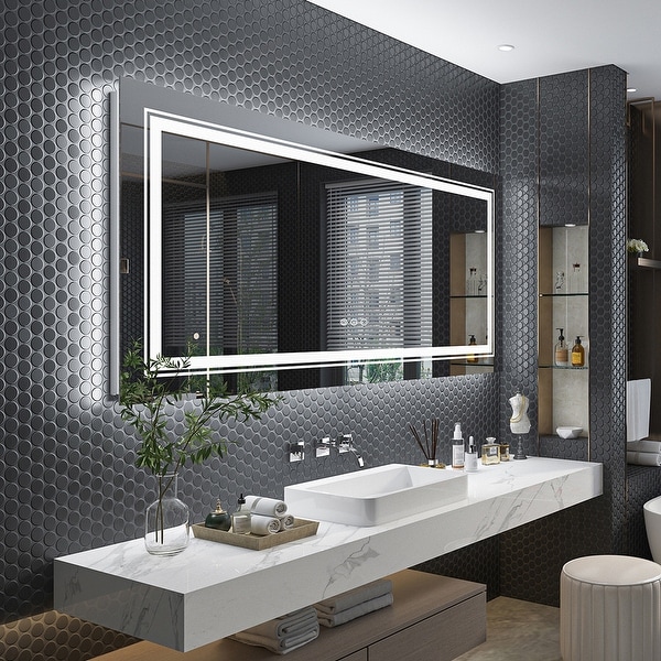Led bathroom mirror rectangle outlet
