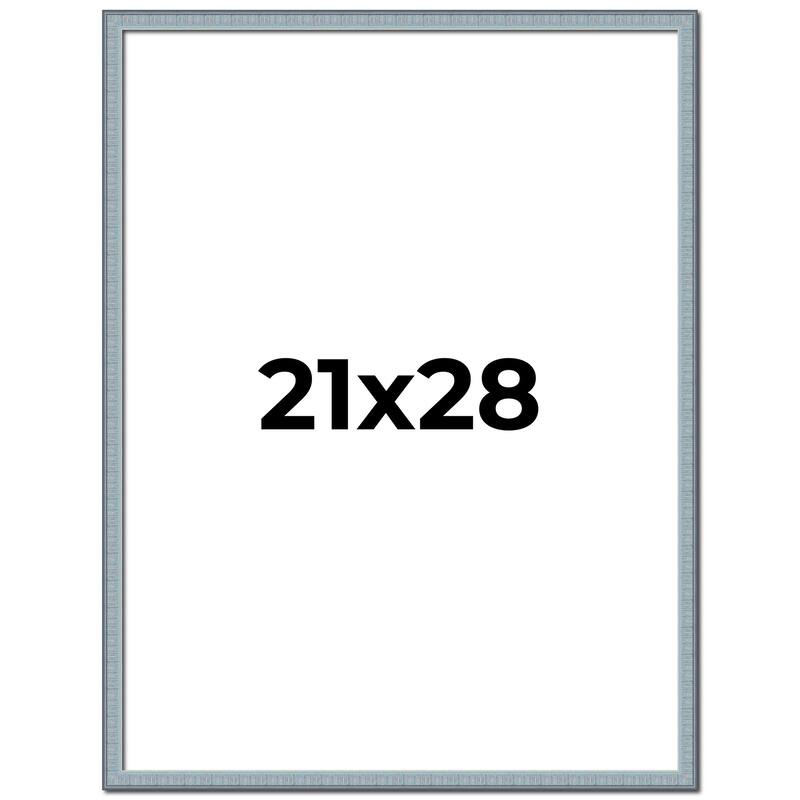 21x28 Frame Rustic Sky Blue Solid Wood Picture Frame | 0.75 Inch