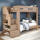 preview thumbnail 10 of 17, Olympic Twin XL over Twin XL Bunk Bed Embossed Natural