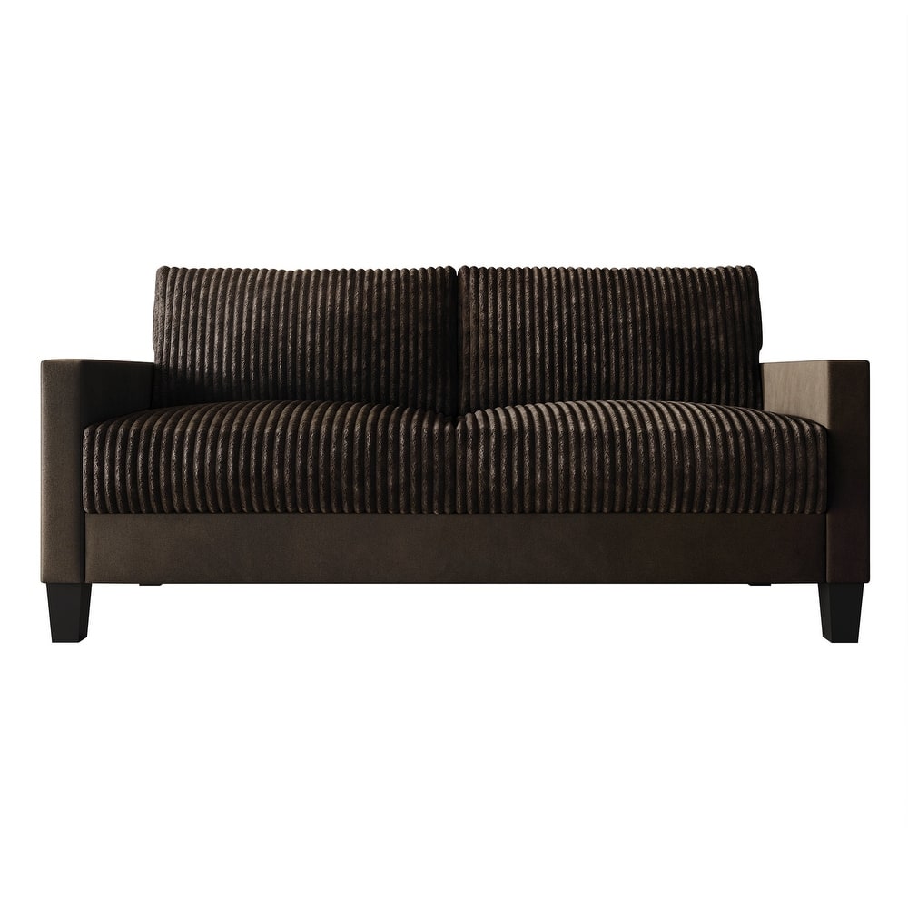 CraftPorch Corduroy Mid-Century Modern Velvet Upholstered Sofa
