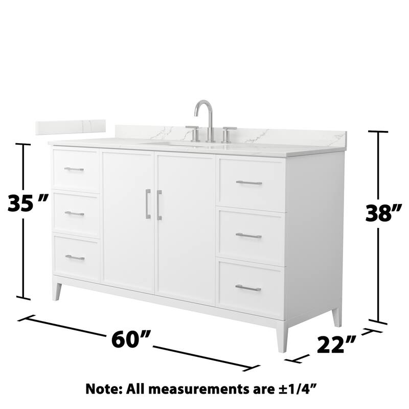 Wyndham Collection WCH717160S-QTZ-US3MXX Elan 60" Free Standing Single