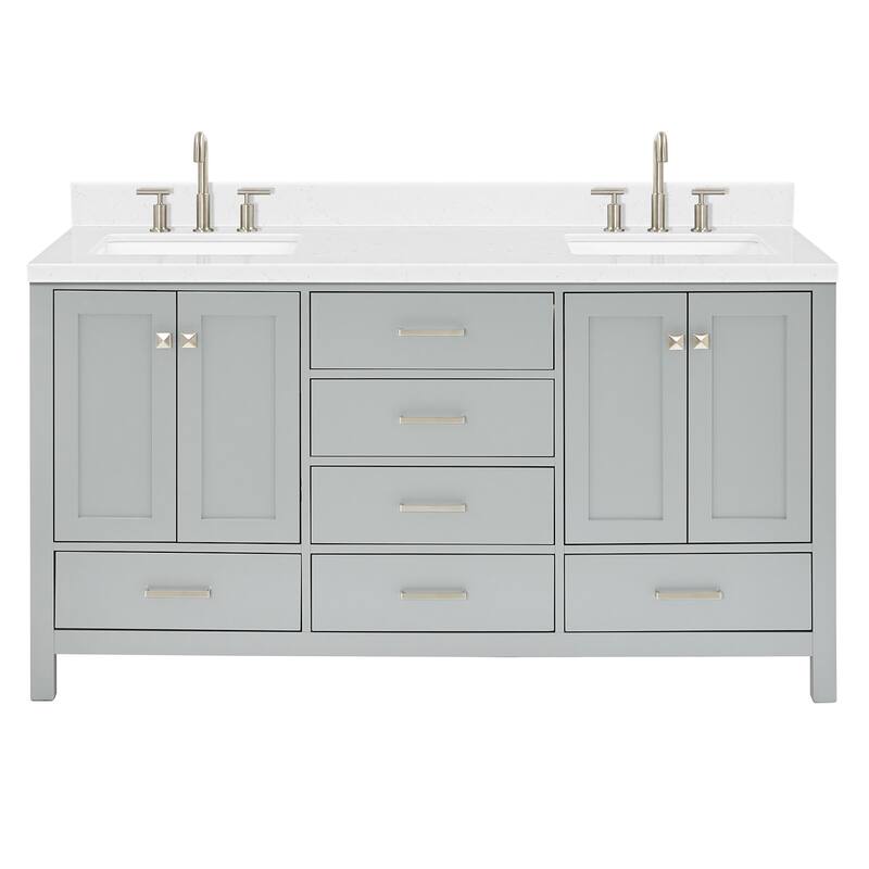 Ariel A066DCQRVO Cambridge 67" Free Standing Double Basin Vanity Set