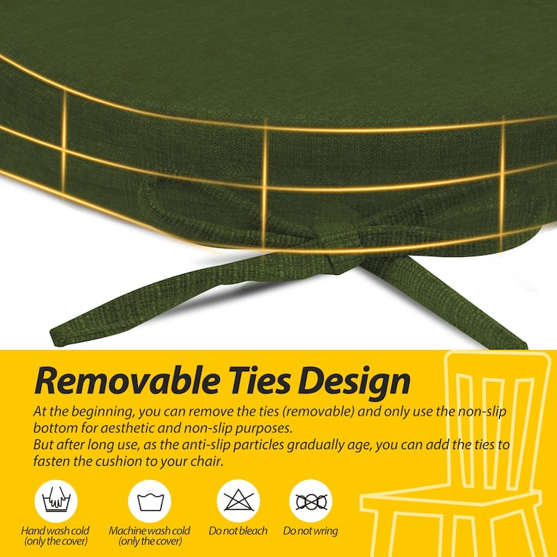 AAAAAcessories 17 in. X 16 in.Indoor Strap Non-slip Chair Cushion for Multi-scenario Setups (2 Pack) - N/A