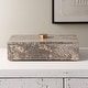 preview thumbnail 2 of 5, Uttermost Griseus Travertine Stone Box - 2.75'' H X 9.5'' W X 6'' D