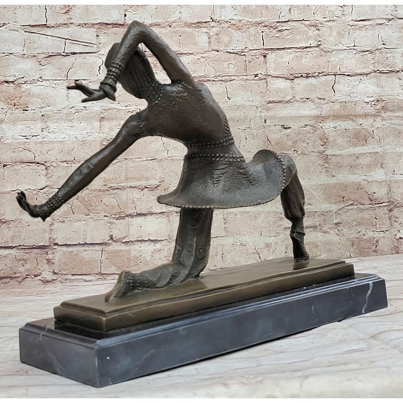 Vintage Signed Kamona By D.H Dimitrus Bronze Statue Antique Reproduction Figure