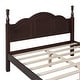 preview thumbnail 7 of 6, Full Size Retro Style Wood Platform Bed with Slat Support