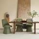 preview thumbnail 8 of 47, Anna Upholstered Swivel Armless Dining Chair for Kitchen Living Room Set of 3 - Moss Green