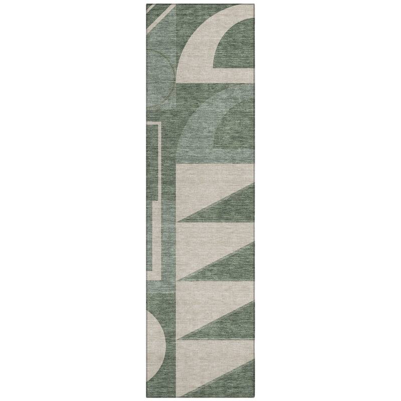 Machine Washable Indoor/ Outdoor Modern Crowley Chantille Rug