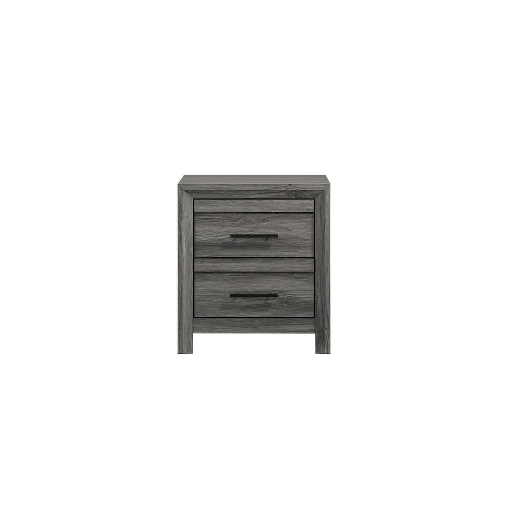 Modern Style 2-Drawer Night stand Made with Wood in Gray