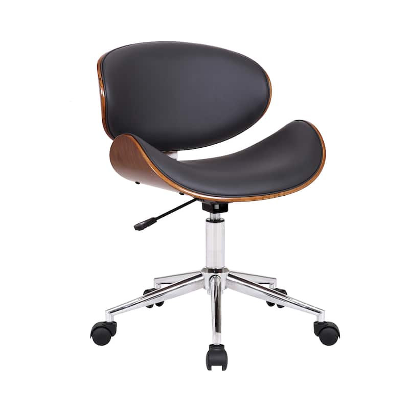 Daphne Mid-Century Modern Black or Gray Upholstered Adjustable Office Chair