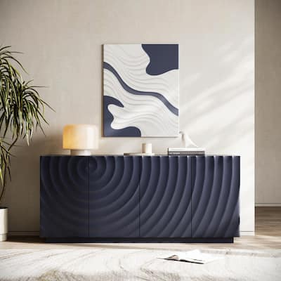 Modern 4-Door Buffet Cabinet with Storage