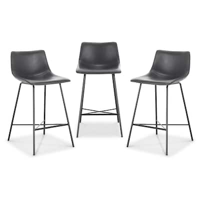 Poly & Bark Paxton 24-inch Counter Stool (Set of 3)