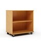 preview thumbnail 2 of 21, Tot Mate Open Single Sided Mobile Storage Locker, Write-on Wipe-off Markerboard Back - 36" Height x 23" Depth Maple
