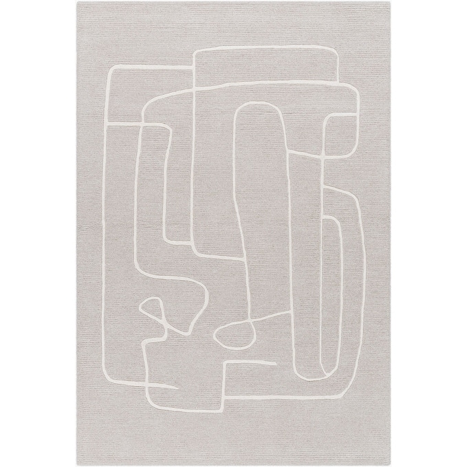 Livabliss Rossi Modern Area Rug - 5' x 7'6" - Gray/White