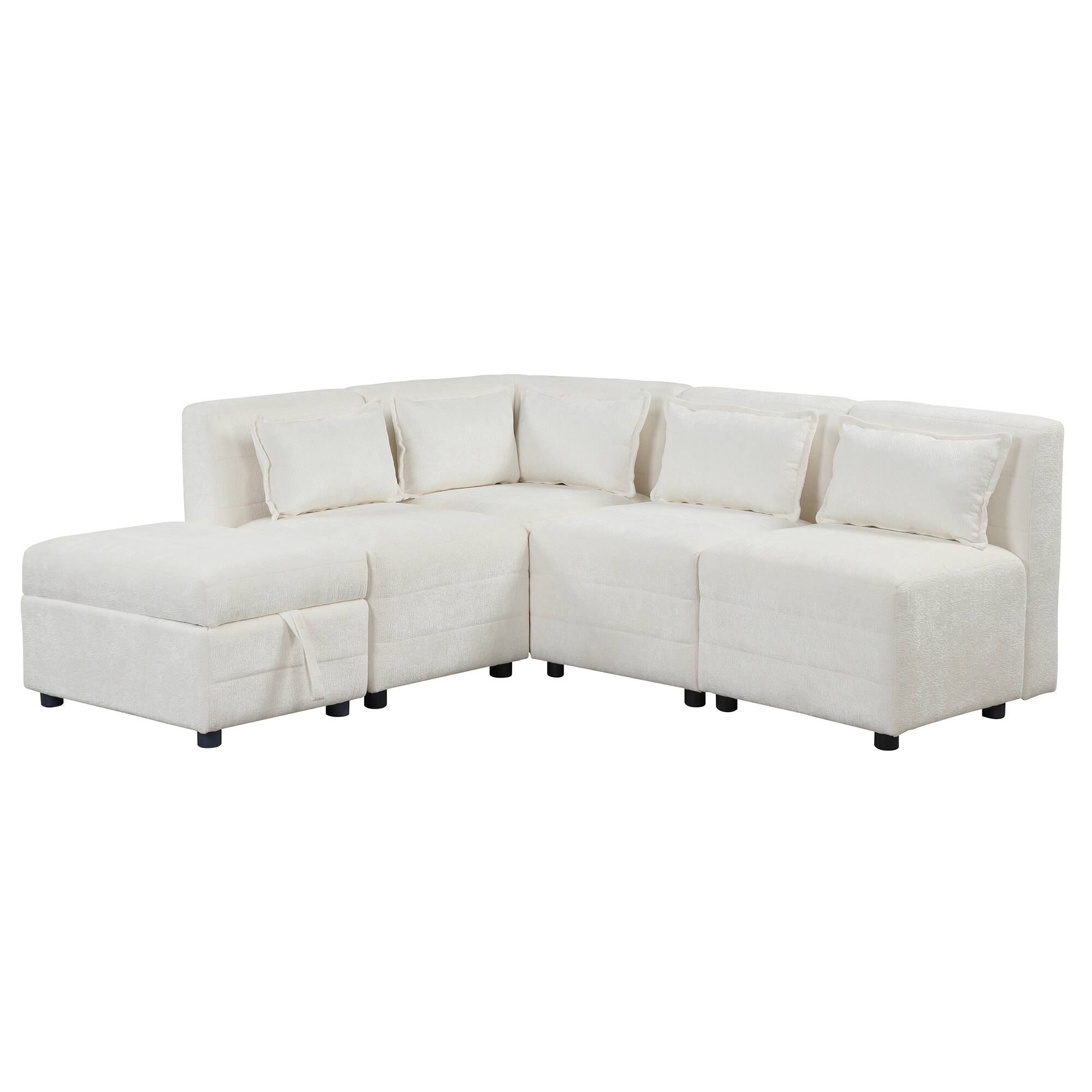 Sectional 5seater Modular Couches with Storage Ottoman Bed Bath & Beyond 39595110