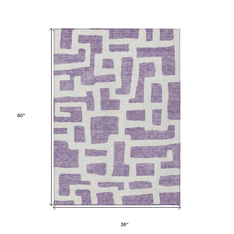HomeRoots Abstract Transitional Rectangle Outdoor Rug