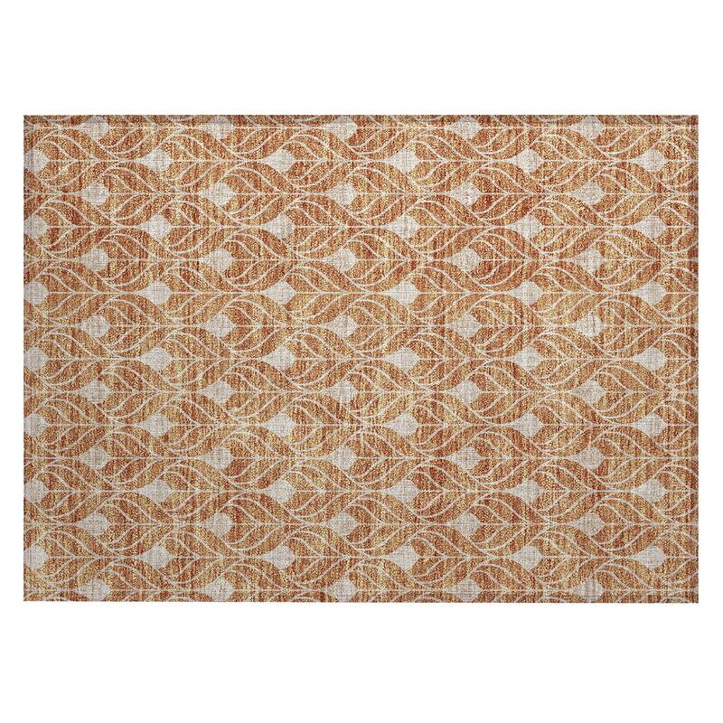 Machine Washable Indoor/ Outdoor Chantille Geo Teardrop Rug