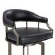 preview thumbnail 5 of 8, Pharaoh Upholstered Bar or Counter Height Swivel Barstool