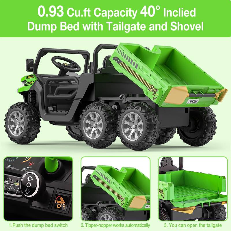 24V 2 Seater Ride On Dump Truck with Remote Control