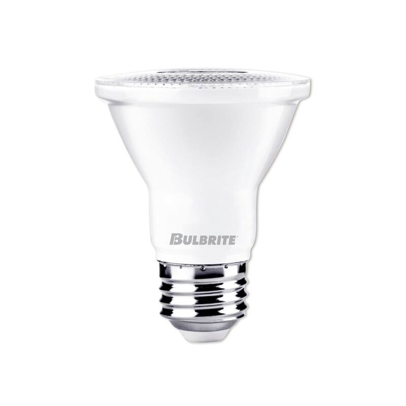 Bulbrite Pack of (4) 7 Watt Dimmable Flood PAR20 Medium (E26) LED Light Bulb - Cool White Light - Cool White Light