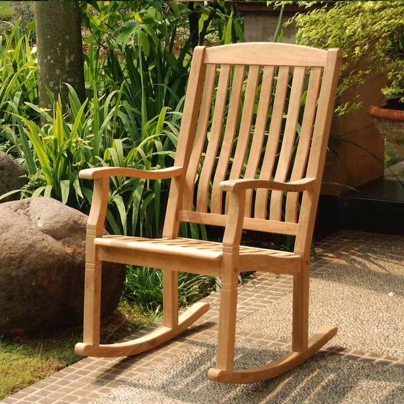 Cambridge Casual Boston Teak Patio Rocking Chair