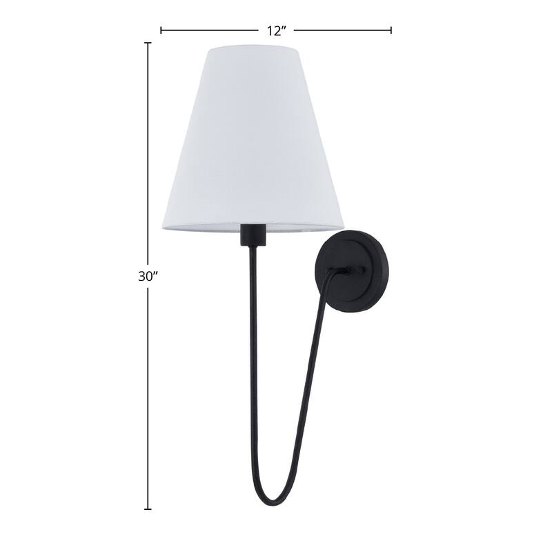 Shae Metal Wall Sconce, Black