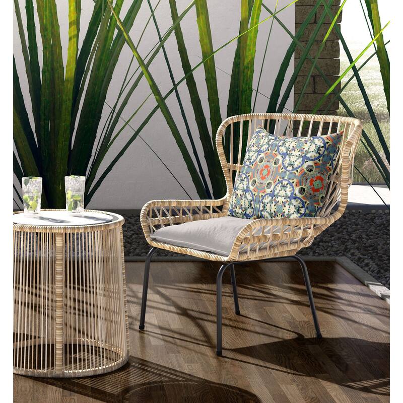 Clover Leaf Floral Indoor Outdoor Zippered Pillow