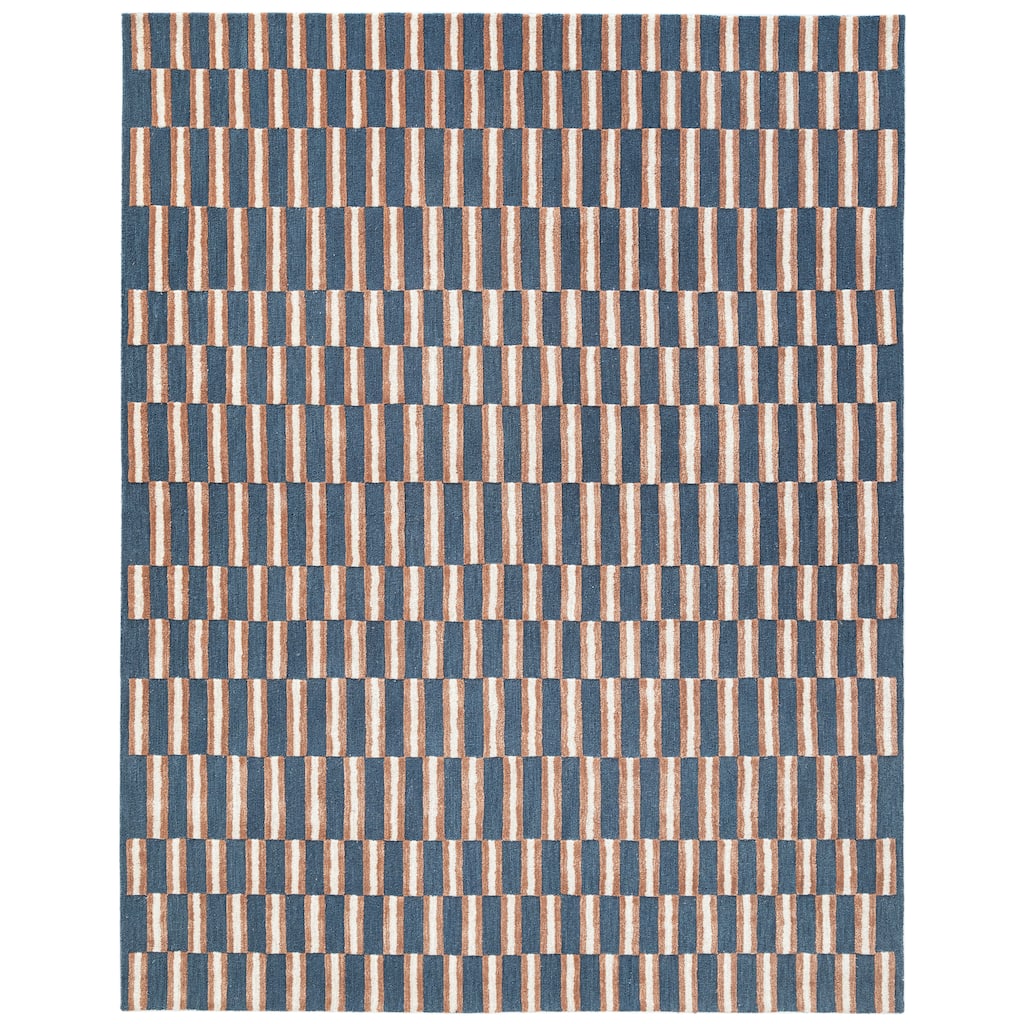 Terra by Obeetee Retro Willa Blue Rug
