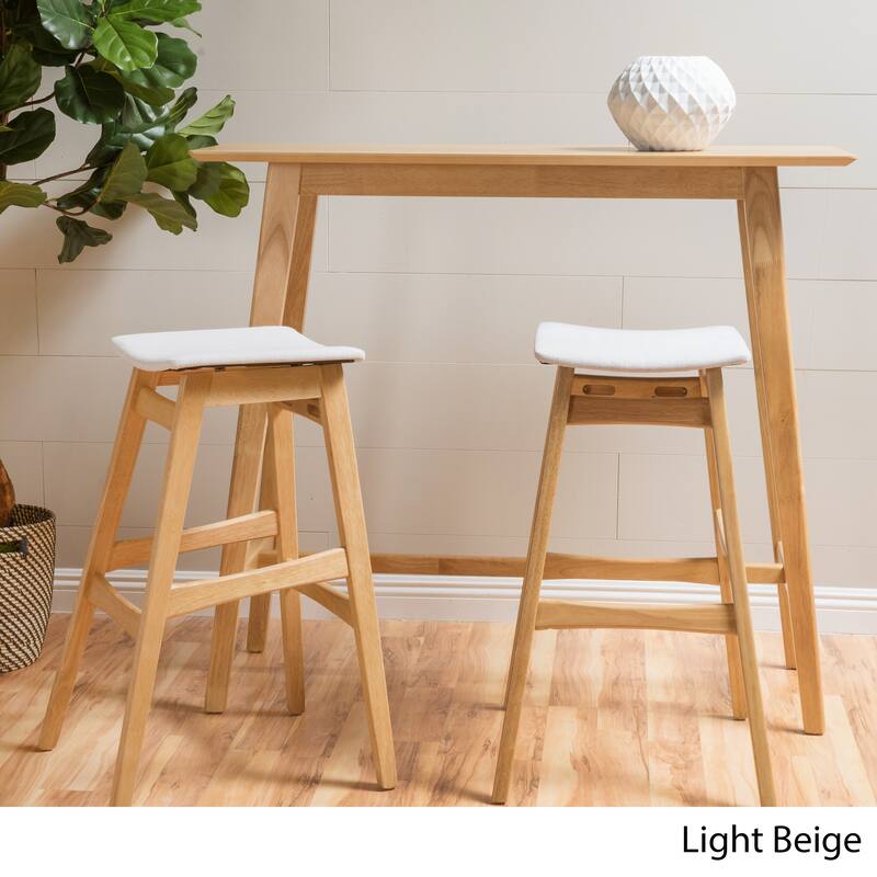 Carson Carrington Forssa 3-piece Wood Rectangle Bar Set by Christopher Knight Home - Natural Oak + Light Beige