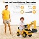 preview thumbnail 9 of 7, Kids Excavator Ride On Toy with Adjustable Shovel and Side Lever Control - 34" x 12" x 20.5"