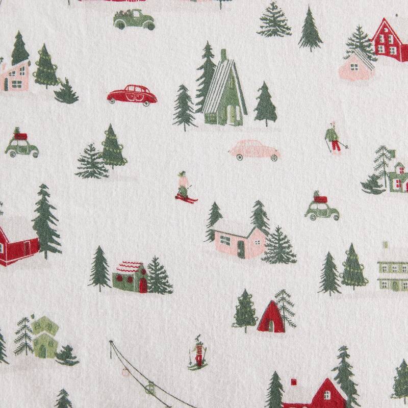 Martha Stewart Printed Cotton Flannel Sheet Set