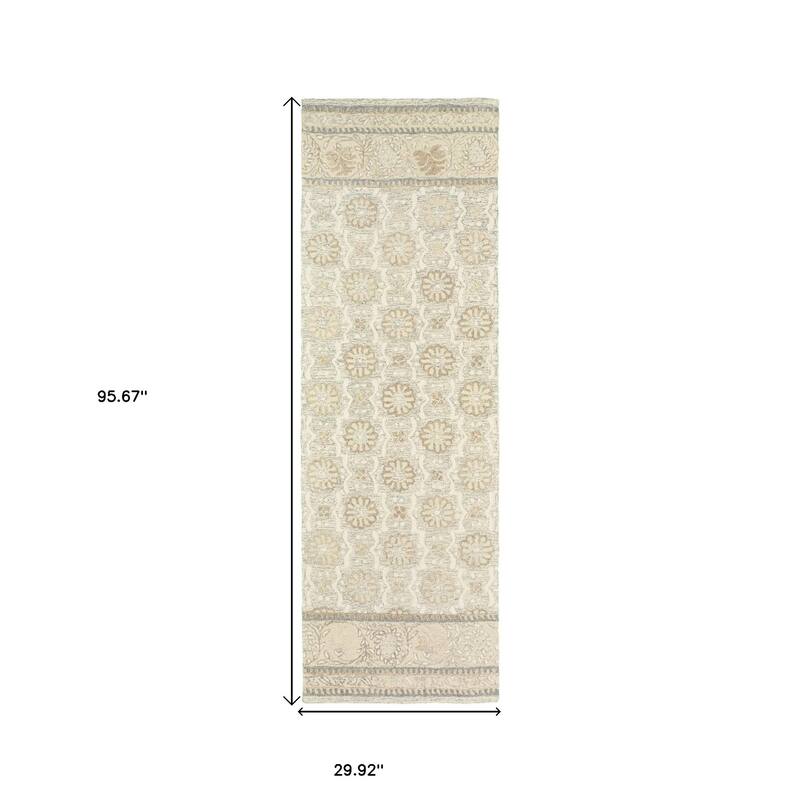 HomeRootsFloral Scandinavian Rectangle Area Rug