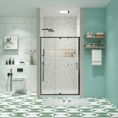 Pivot Frame Sliding Shower Door with 6mm Tempered Glass