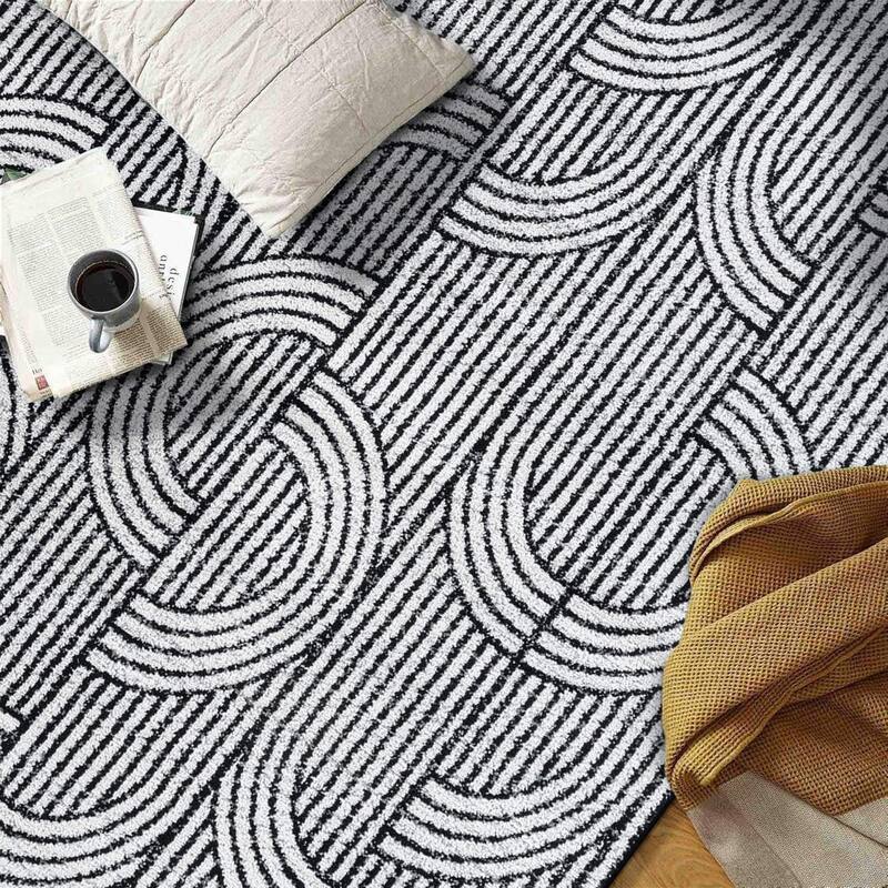 Modern Arch Pattern Stripe Area Rug
