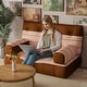 preview thumbnail 8 of 6, WOWMAX Boho Floor Sofa Seating Set, Modular Futon Couch Cushions, Velvet Floor Chaise Lounger Sleeper Chair For Reading
