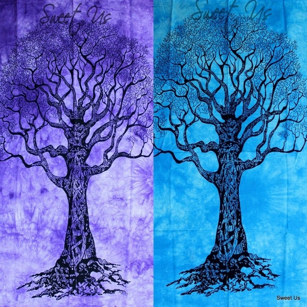 Blue and top purple tapestry