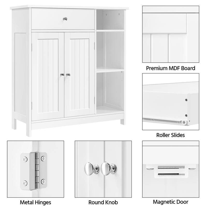 Yaheetech Free-Standing Bathroom Floor Cabinet with Adjustable Drawer