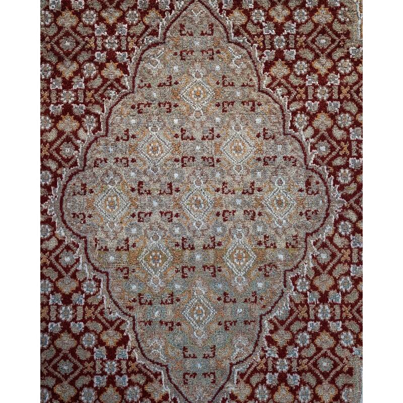 Overton Hand Knotted Wool Vintage Inspired Modern Contemporary Overdyed Gray Area Rug - 6' 1" x 9' 5"
