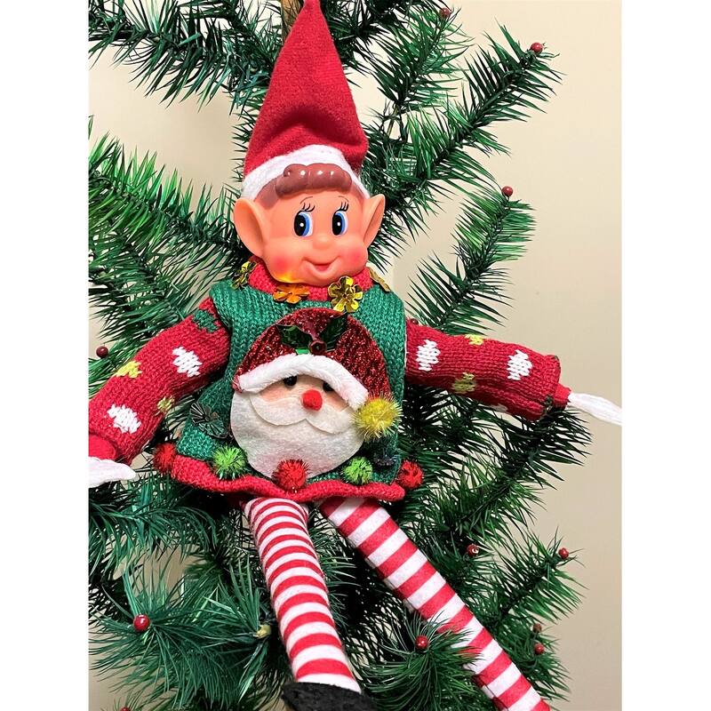 Tacky Sweaters Santa Snowman Reindeer Set of 3 Christmas Ornaments Elf Size - Multi