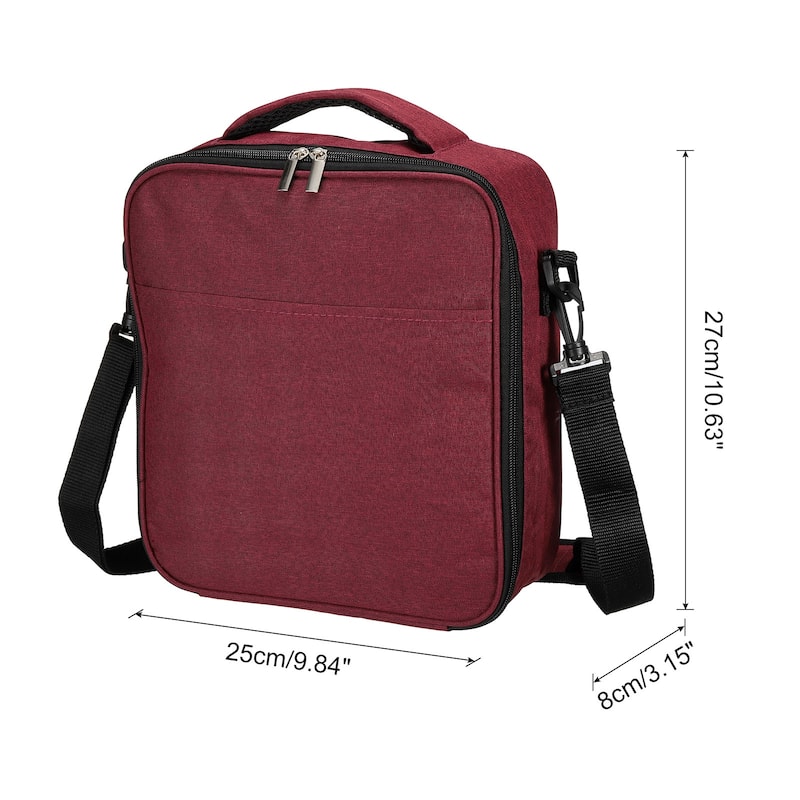 Insulated Lunch Bag, Lunch Tote Bag, 10.63"x3.15"x9.84"
