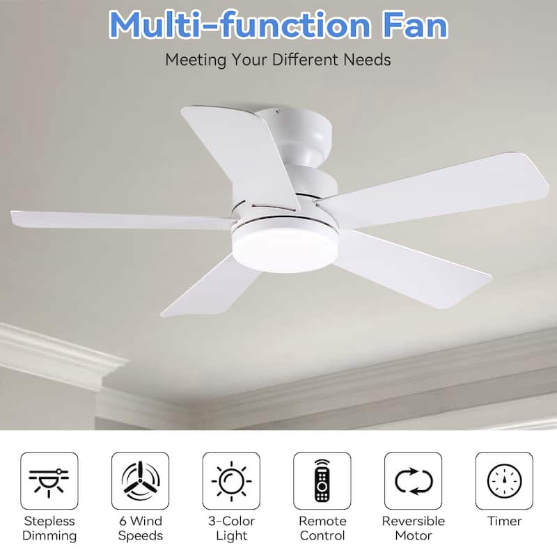 41 and 46 Inches Ceiling Fan with Light RGB Light OPtional for Living Room Bedroom Bathroom