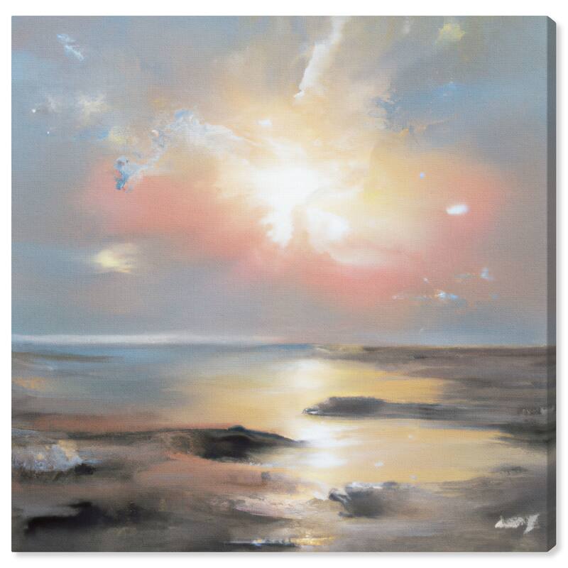Wynwood Studio Canvas Nature and Landscape Miracle Morning Gray and Nautical & Coastal Wall Art Canvas Print