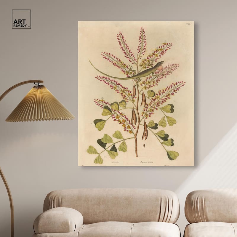 Green Lizard Canvas by Art Remedy, Gallery Wrapped